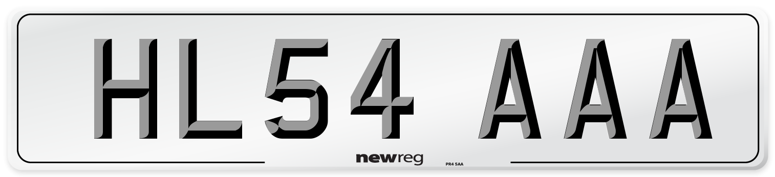 HL54 AAA Number Plate from New Reg